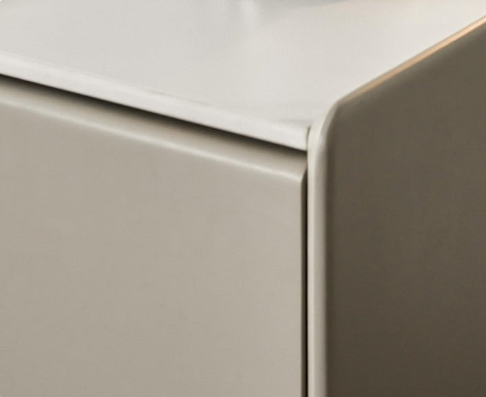 Poplar Solid Wood Side Table With Rock Slab Top