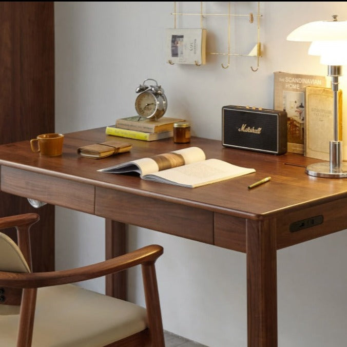 Black Walnut ,Oak, Ash, Sandalwood Solid Wood Office Desk