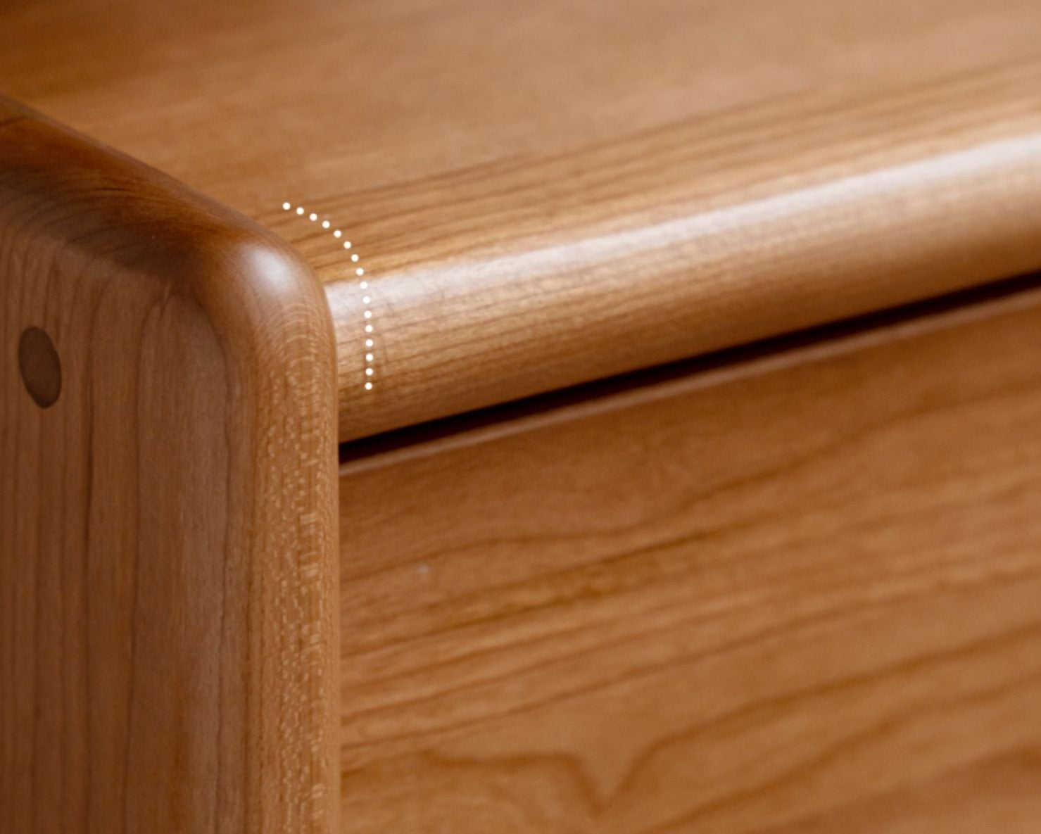 Ash, Cherry Solid Wood Nightstand.