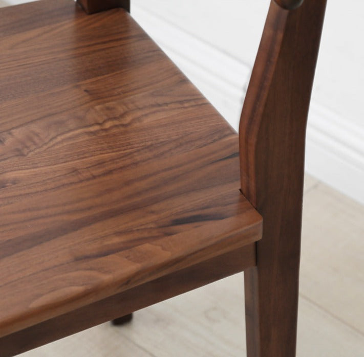 Black Walnut, Ash, Oak Solid Wood Dining Chair Set of 4