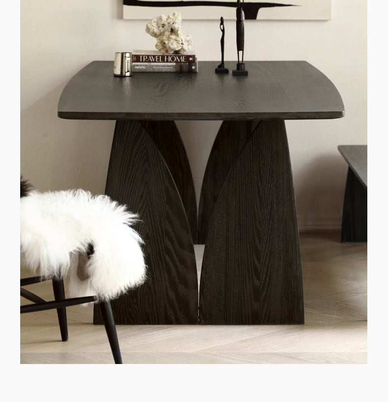 Oak Solid Wood Wabi Sabi Style Dining Table