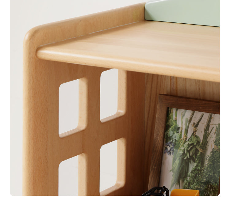 Beech Solid Wood Open Storage
