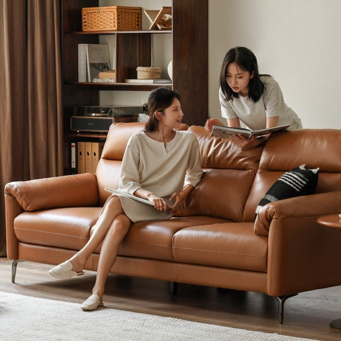 Genuine Leather Italian Normcore Modern Sofa