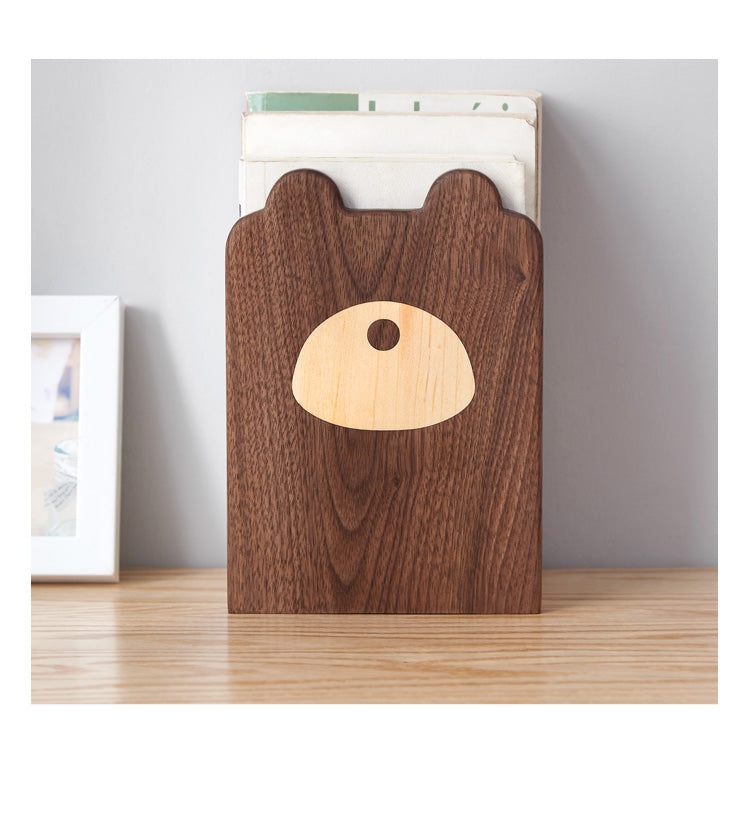Solid Wood Book Creative Dog Bear Book Clip