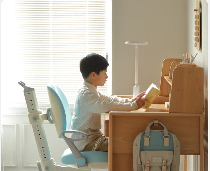 Beech Solid Wood Desk Can Be Lifted and Adjusted