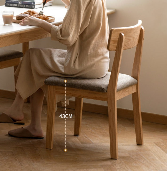 Set 4 pcs Black Walnut, Fang Longyan, Ash, Oak, Solid Rubberwood Dining Chair