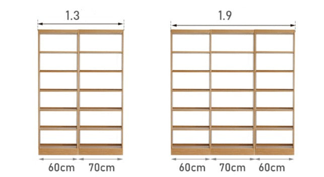 Oak Solid Wood Floor To Ceiling Bookshelves