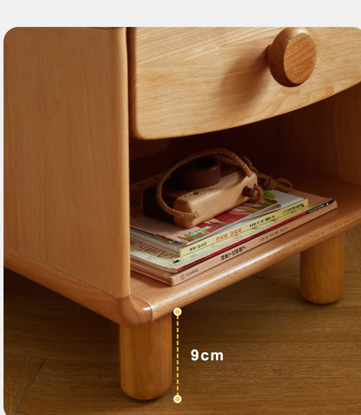 Beech Solid Wood Kids Nightstand