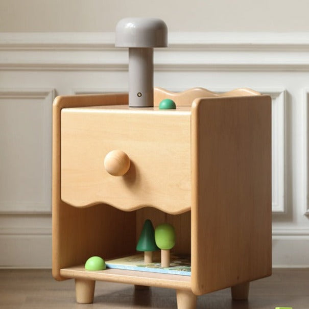 Beech Solid Wood Kids Nightstand