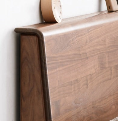 Bed black walnut solid wood