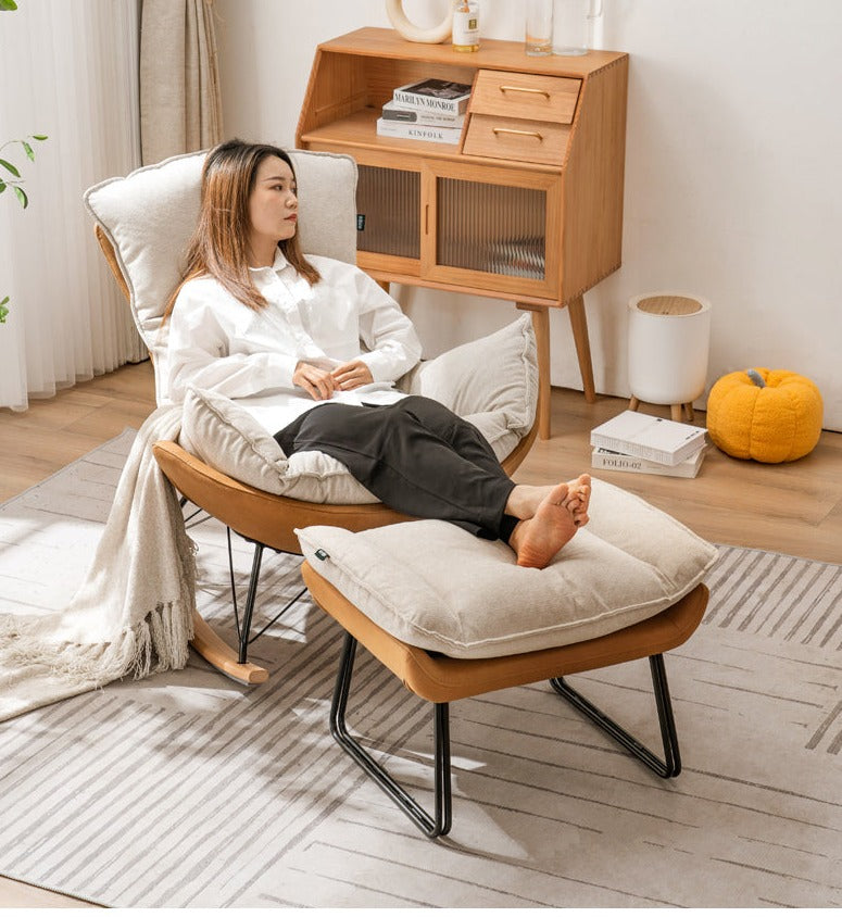 Mid Century Modern Rocking Armchair)