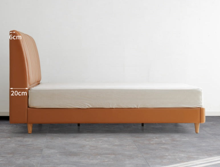 Cow leather bed