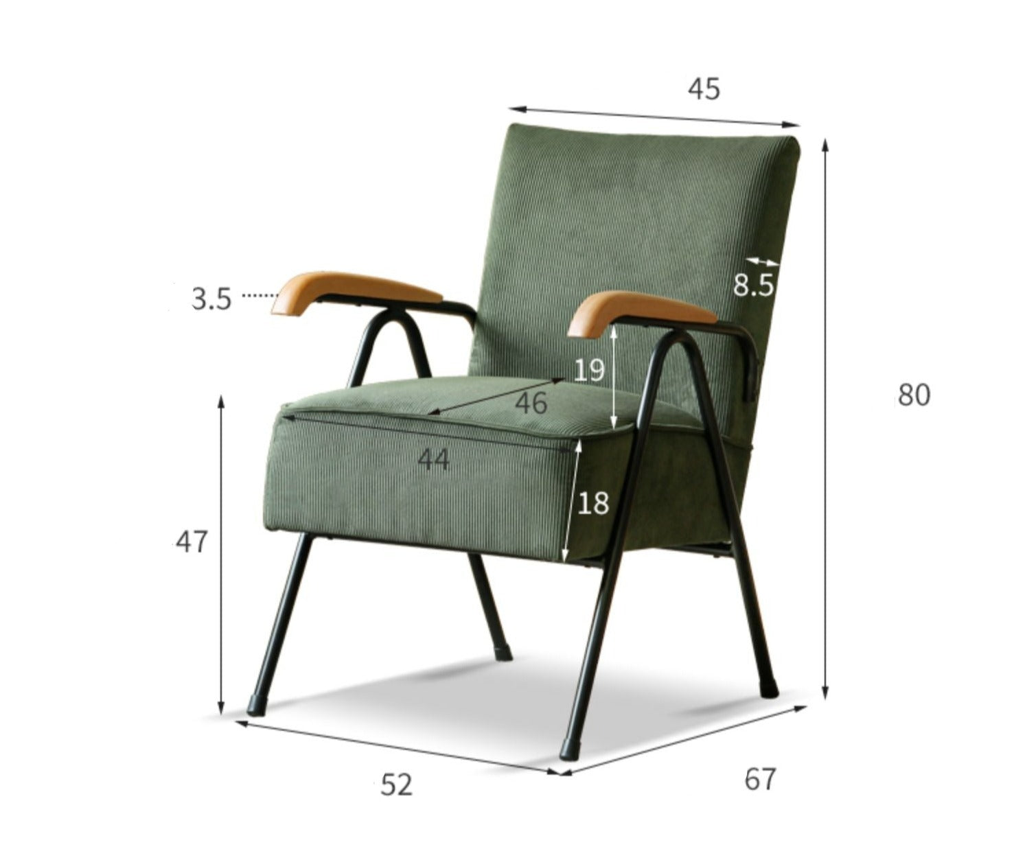 Fabric Sofa Chair Retro Leisure Chair