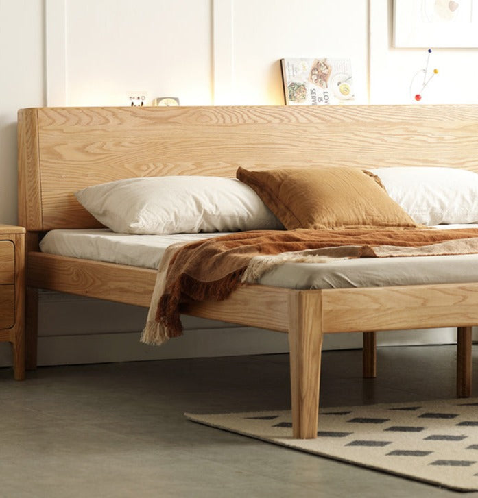 Oak Solid Wood with LED Light Bed