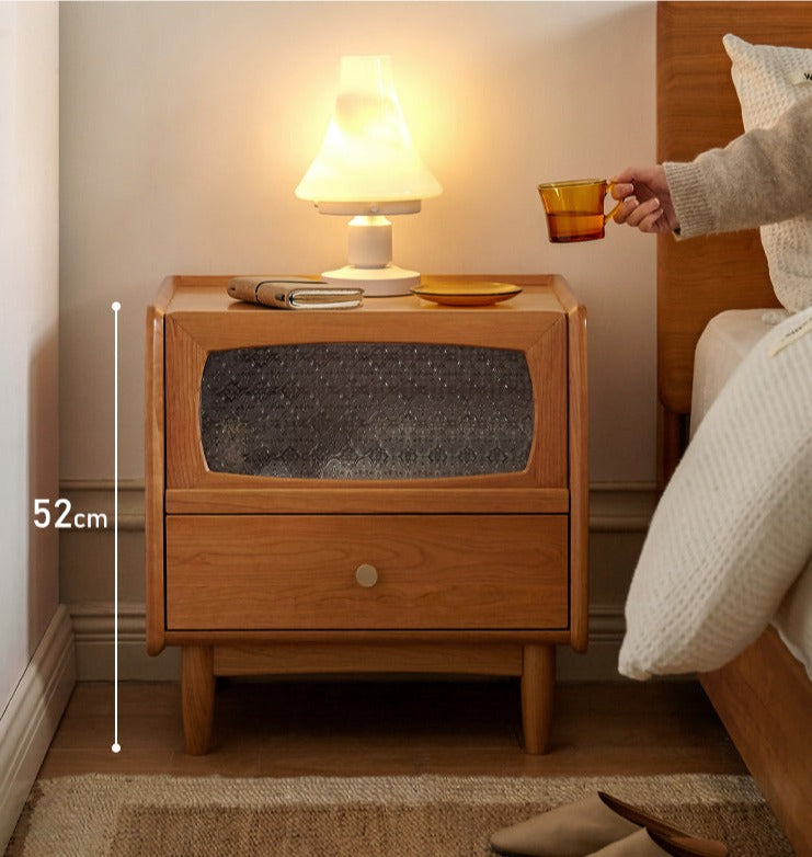 Cherry Solid Wood Nightstand.