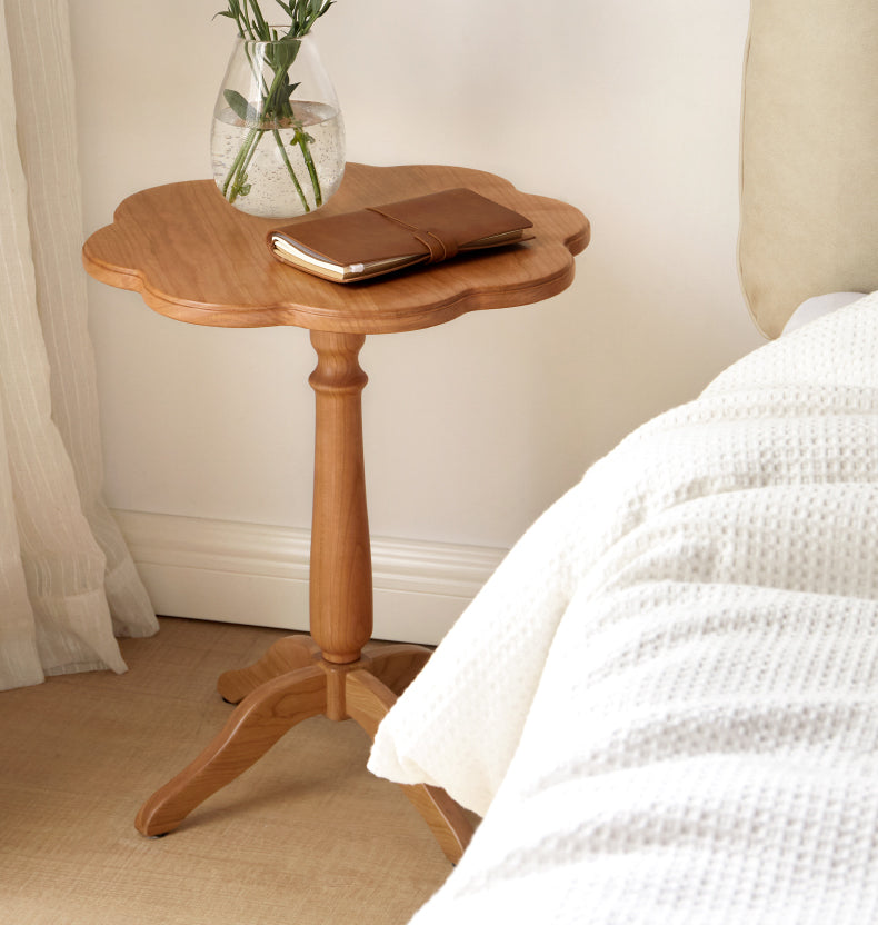 Cherry, Poplar Solid Wood Retro Side Table