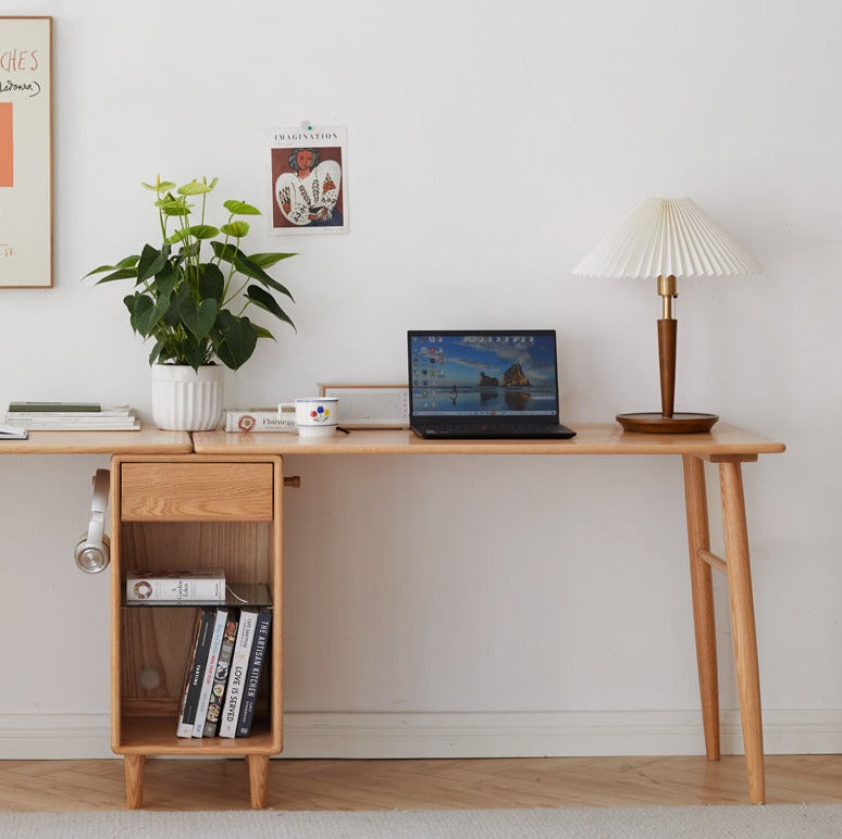 Oak, Solid Rubberwood Double Office Desk