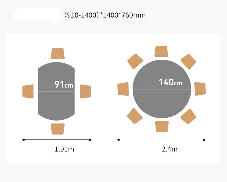 Oak Solid Wood Folding Round Dining Table