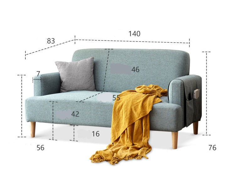 Fabric Double Sofa Scandinavian.