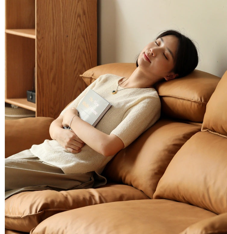 Technology Fabric Sofa with Adjustable Headrest.