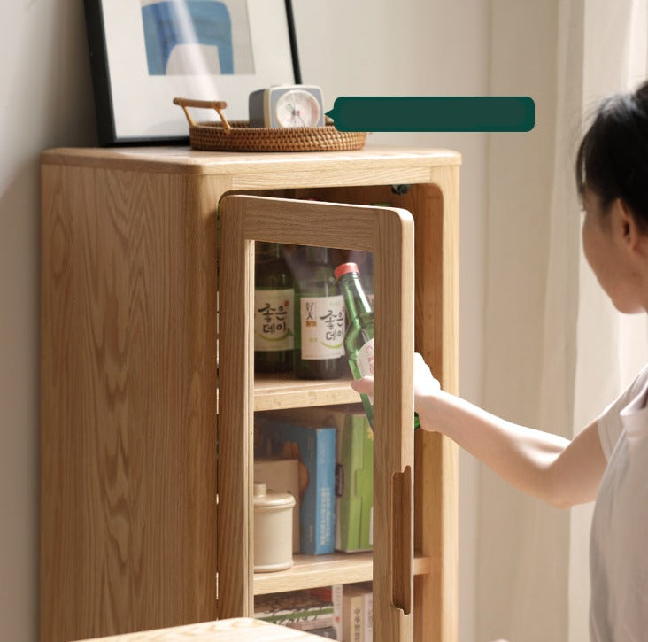 Oak Solid Wood Nordic Side Cabinet