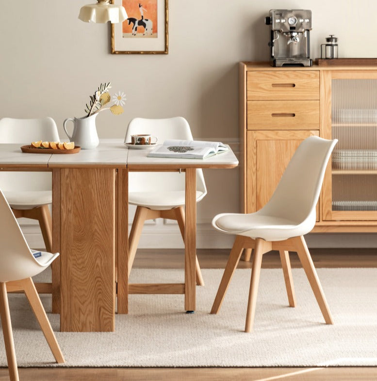 Oak, Beech Solid Wood Eames Chair 4 Pcs Set