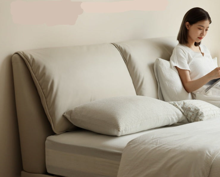 Suspension Technology Fabric Bed,Leather Bed with Light