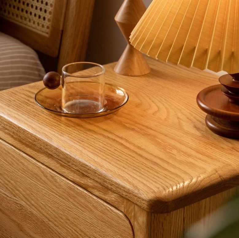 Oak solid wood Nightstand.