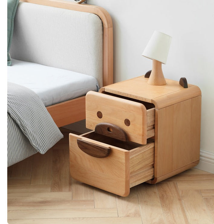 Beech Solid Wood Cartoon Nightstand