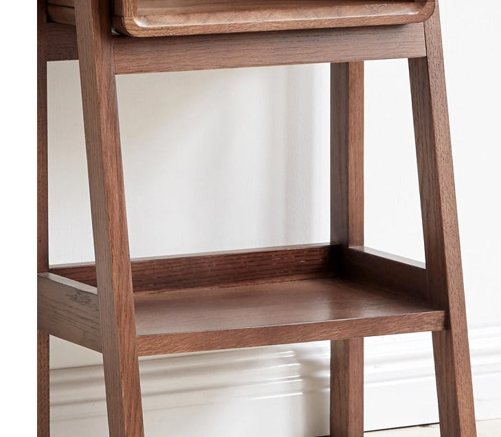 Oak Solid Wood Rack Nordic Side Cabinet.