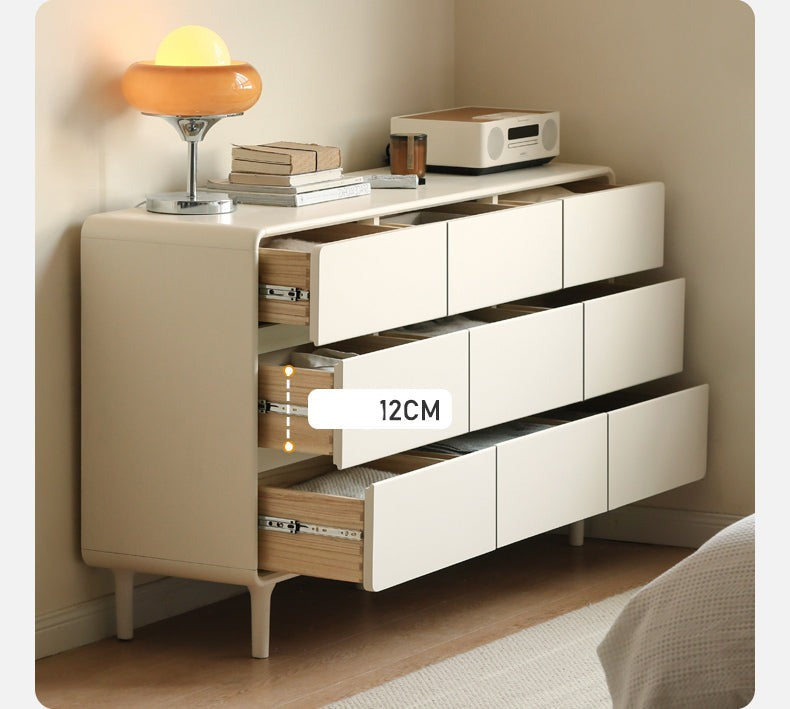 Ash Solid Wood Cream Style Chest of Drawers