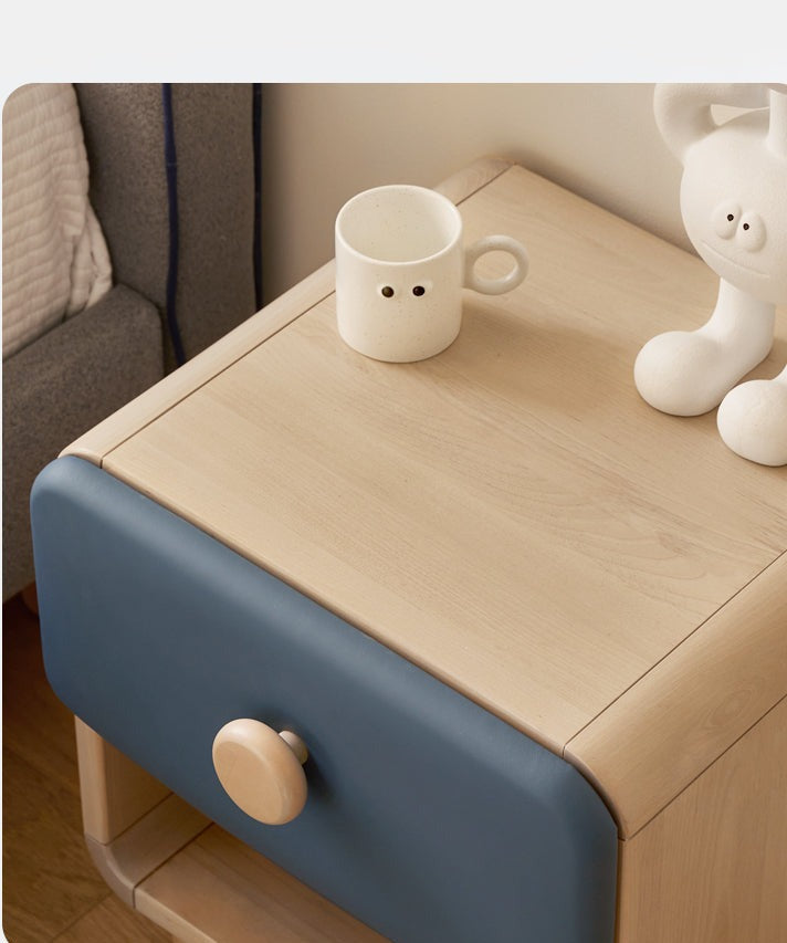 Kids nightstand birch solid wood l