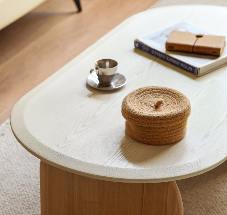 French wind side сoffee table Ash solid wood