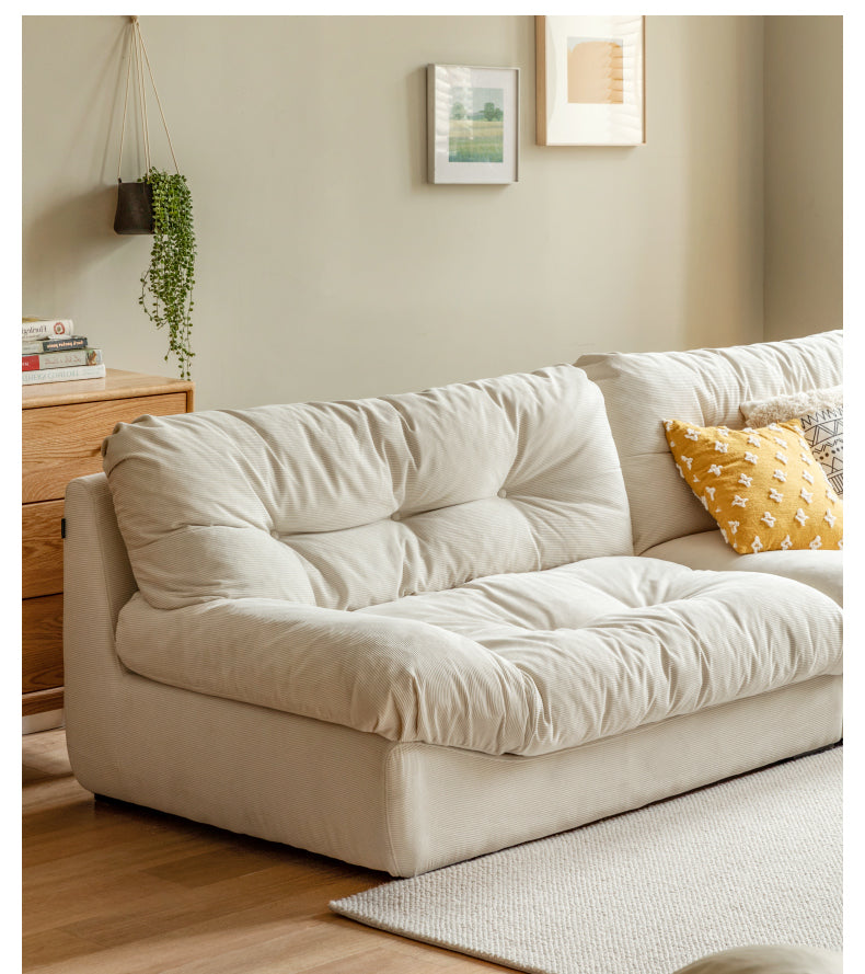 Fabric Italian Style Cloud Sofa With Russian Birch Wood Frame