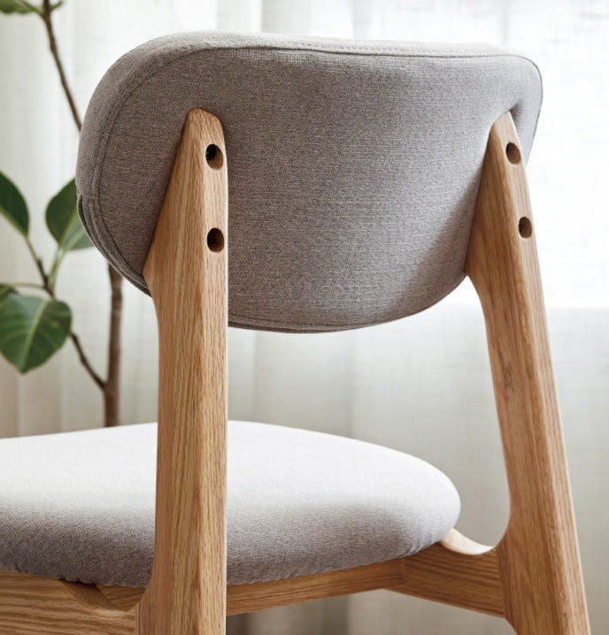 Set 4 pcs Black Walnut, Oak, Solid Rubberwood Dining Chair