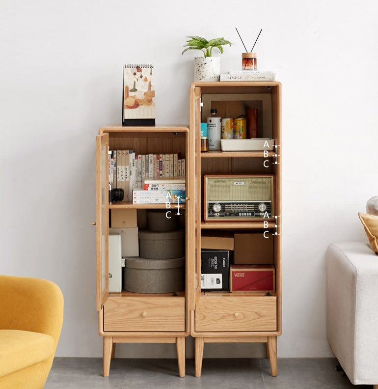 Oak, Ash Solid Wood Side Cabinet