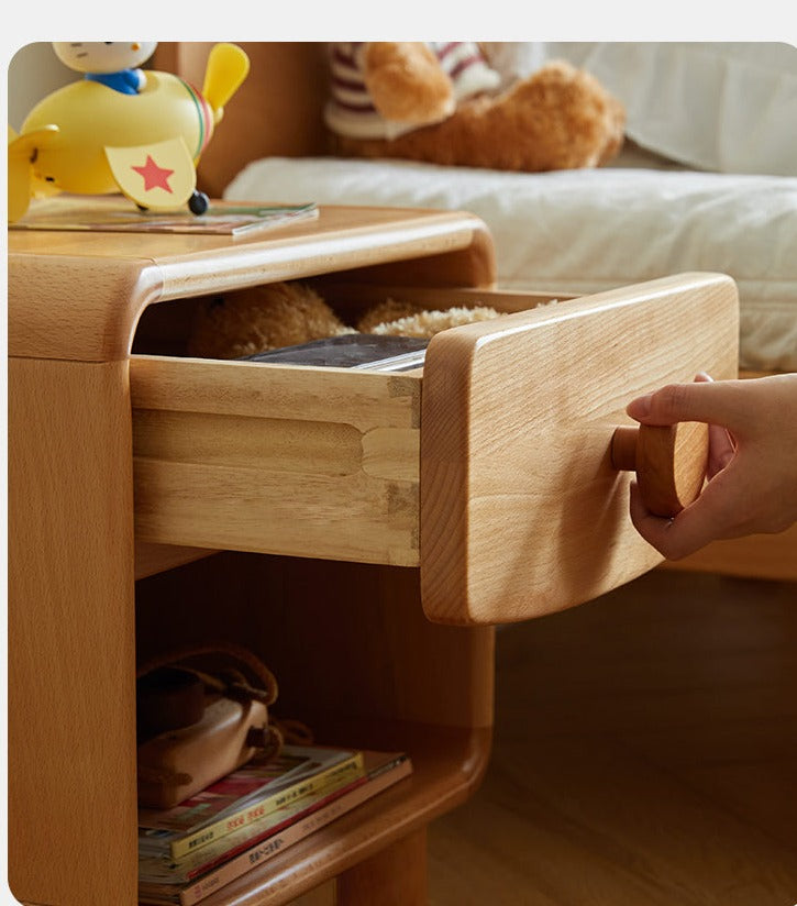 Beech Solid Wood Kids Nightstand