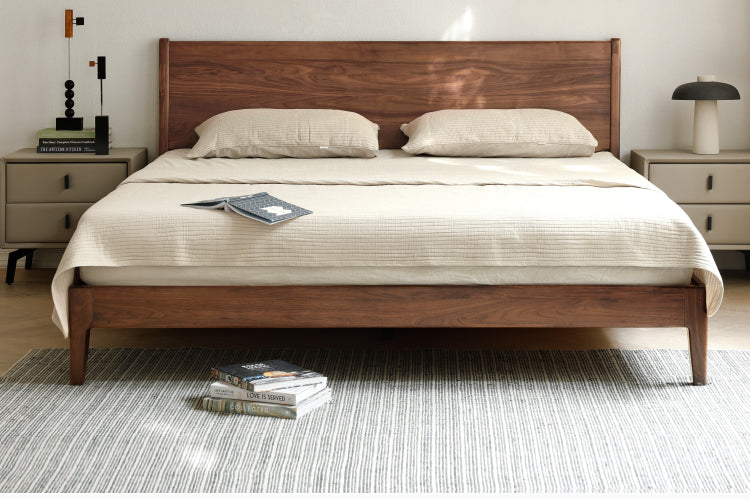 Black Walnut Solid Wood Bed