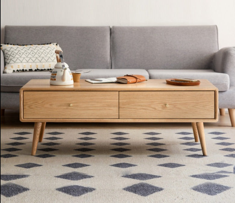 Oak, Ash Solid Wood Nordic Modern Coffee Table