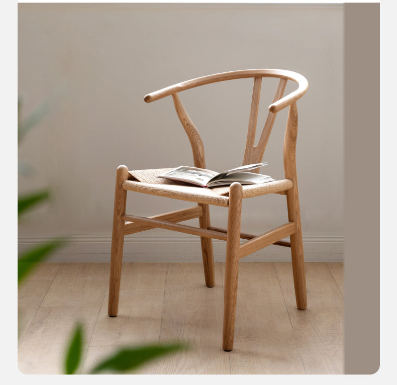 Ash Solid Wood Rope Wishbone Chair