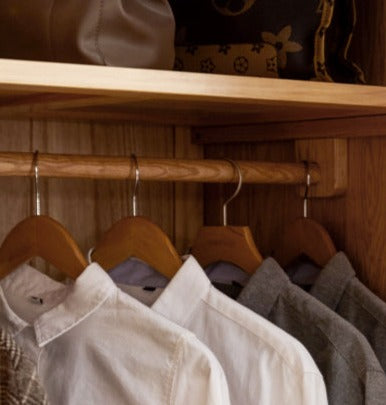 Oak Solid Wood Nordic Wardrobe.