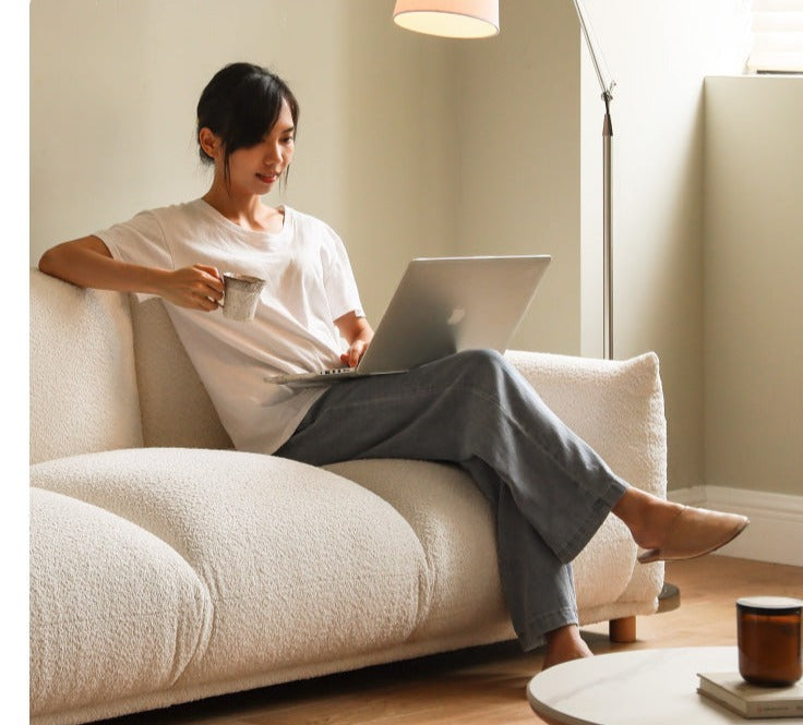 Velvet Wabi-sabi Style Sofa.