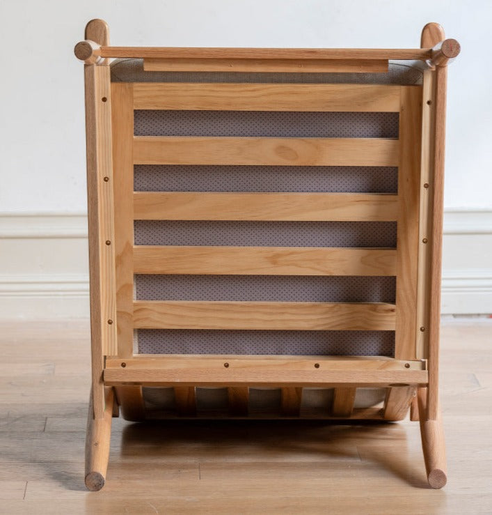 Oak Solid Wood Fabric or Leather Armchair