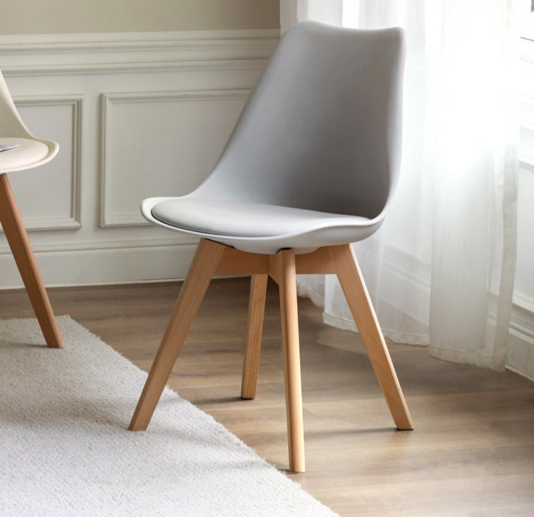 Oak, Beech Solid Wood Eames Chair 4 Pcs Set