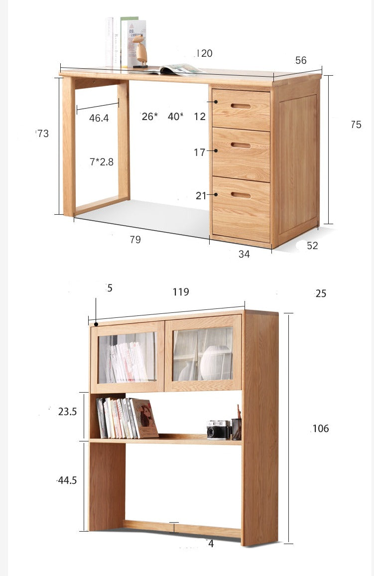 Bookshelve and double desk
