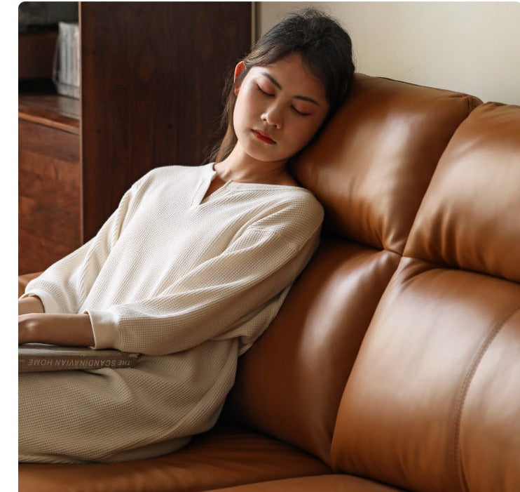 Genuine Leather Italian Normcore Modern Sofa