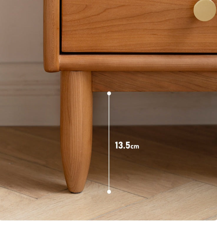 Ash, Cherry Solid Wood Nightstand.