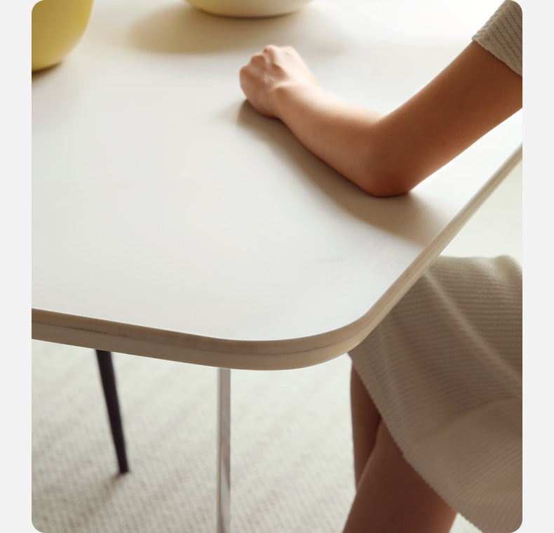 Solid Rubberwood Suspended Dining Table With Slate Top