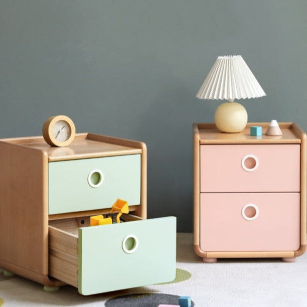 Beech Solid Wood Kids Nightstand