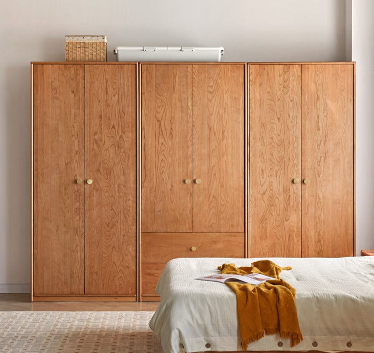 Сherry Solid Wood Exquisite Wardrobe.